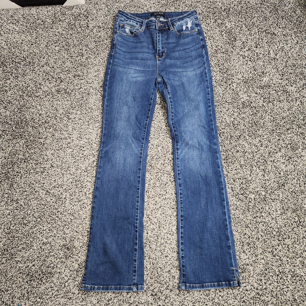 Judy Blue Bootcut Jeans Hi Rise Women's 7/28, Darkwash Stretch 31" Inseam Rodeo